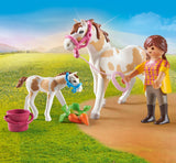 PLAYMOBIL Country 71243 Pferd mit Fohlen, Tiere für den Reiterhof, ab 4 Jahren