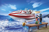 PLAYMOBIL Sports & Action 70744 Speedboot mit Unterwassermotor, Schwimmfähig, Ab 4 Jahren