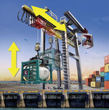 PLAYMOBIL City Action 70770 Elektrischer Portalkran mit Containern, Motor zum Steuern, Ab 4 Jahren