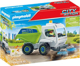 PLAYMOBIL City Action 71432 Kehrmaschine, Stadtreinigung, drehbare Kehrbürsten, ab 4 Jahren
