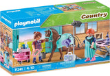 PLAYMOBIL Country 71241 Tierärztin für Pferde, Deutsches Sportpferd und Mobiles Röntgengerät für den Reiterhof, ab 4 Jahren