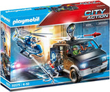 PLAYMOBIL City Action Polizei-Helikopter: Verfolgung des Fluchtfahrzeugs 70575, Mehrfarbig, One Size
