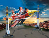 PLAYMOBIL Air Stuntshow 70832 Düsenjet Eagle, Spielzeug-Flugzeugmit drehbarer Turbine, ab 5 Jahren