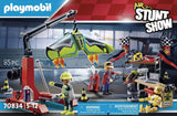 PLAYMOBIL Air Stuntshow 70834 Servicestation mit Kran, Spielzeug-Werkstatt für Flugzeuge, ab 5 Jahren