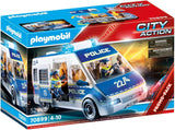 PLAYMOBIL City Action 70899 Polizei-Mannschaftswagen, Mit Licht und  Sound,ab 4 Jahren