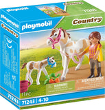 PLAYMOBIL Country 71243 Pferd mit Fohlen, Tiere für den Reiterhof, ab 4 Jahren