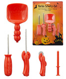 Kürbis Schnitz-Set 5-tlg. orange aus Edelstahl