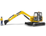 Bruder Cat Minibagger mit Bauarbeiter