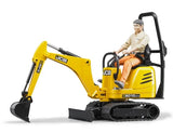 Bruder Bworld JCB Mikrobagger 8010 CTS und Bauarbeiter